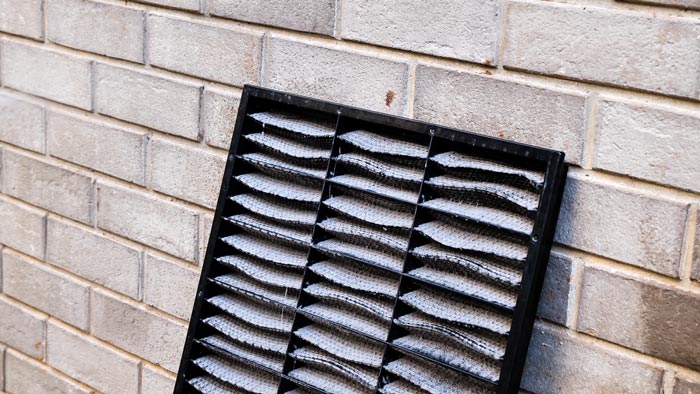 dirty blocked air conditioner air filter